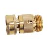 American Brass 3/4 Conector Rápido para Manguera Conexión de Tubería de Agua de Jardín Conector Macho y Hembra Accesorios Conector Rápido de 6 Puntos