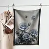 Bufanda Retro para Mujer en Invierno, Bufanda Versátil de Flor de Rosa, Doble Cara de Imitación Cachemir de Doble Uso, Chal Exterior Cálido 2025