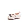 Sapatos de Princesa de Sola Macia com Laço para Bebê Menina 2024 Verão Novos Sapatos de Couro Pequenos Respiráveis para Meninas Sapatos Infantis Fofos