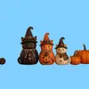 Productos de Madera Superventas Transfronterizos Halloween Adornos de Madera Fantasma Gato Negro Calabaza Juego de 3 Piezas Adornos Decoraciones de Madera