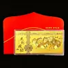 2026 Año del Caballo Éxito en el Año del Caballo Billete Conmemorativo con Lámina de Oro Dibujo Animado del Zodiaco Billete de Oro Conmemorativo Buen Comienzo Regalo de Sobre Rojo Venta al por Mayor