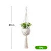 Bolsa de Rede para Vaso de Flores Combinado, Cesta Suspensa de Rede para Plantas de Jardinagem Tecida à Mão, Popular Bolsa de Rede Criativa de Corda de Algodão da Amazon