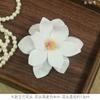Cabeza de Flor de Magnolia Grande, Flor Artificial, Pasador Decorativo Hecho a Mano para DIY, Accesorios para Ramillete, Decoración de Pastel de Recuerdo