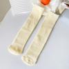 Outono meias infantis atacado verão princesa meias crianças bezerro pilha meias doces cor meias altas cor sólida meias de algodão