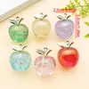 Colgante de Manzana Estéreo de Burbujas Recubierto de Color Uv Transparente de Acrílico de 6 Colores Llavero DIY Accesorios para Joyería