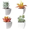 Suculentas Simuladas Personalizadas Cerámica Bonsái Plantas Verdes Escandinavas Adornos Hogar Interior Sala de Estar Flores Falsas Suculentas Plantas en Maceta