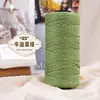 Hilo de algodón hueco redondo de 2 mm para tejer a mano DIY, bolsas de ganchillo, sombreros, cojines, pantuflas kit de materiales