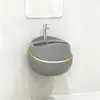 Lavabo Cerámico de Esquina Montado en Pared, Lavabo para Colgar en la Pared para Baño, Lavabo Pequeño para Balcón de Apartamento, Comercio Exterior Transfronterizo