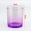 Venta al por mayor del fabricante Taza para Velas DIY Contenedor de Vidrio Escarchado de Colores Taza Vacía para Aromaterapia Portavelas Romántico para Dormitorio Logo