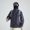 Chaqueta de Montañismo para Pareja Estilo Americano, Resistente al Viento y Cálida, 3 en 1, para Senderismo al Aire Libre, Color Sólido