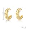 Aretes Europeos y Americanos Transfronterizos de Amazon en forma de C 25 Comercio Exterior Simples Aretes de Tuerca Metálicos con Gota de Agua Aretes Metálicos Lisos Exagerados