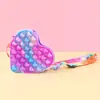 Bolsa de silicona arcoíris burbuja pellizco música transfronterizo juguete monedero al por mayor roedor pionero niños linda bolsa de mensajero