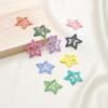 Pinza para el cabello brillante con forma de estrella de cinco puntas estilo caramelo versión coreana para flequillo y cabello lateral, accesorio para el cabello de niña en colores caramelo