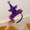 Sombreros de Halloween transfronterizos: Diadema de felpa de fantasma de calabaza, diseño versátil de nicho, disfraz de cosplay, accesorio para el cabello peculiar para mujeres