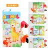 Livro de pano de cauda do mar, terra e ar do bebê Ocean Forest animal voador Livro de palma brinquedo de educação infantil com papel de toque