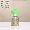 Moedor de Pimenta Manual Doméstico Estilo Japonês Aço Inoxidável Garrafa de Vidro Utensílio de Cozinha Pote de Tempero Portátil