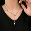 Collar Saturno Emperatriz Otoño e Invierno para Mujer Dulce Cool Diseño Nicho Versátil Accesorios Sencillo Elegante Cadena Suéter