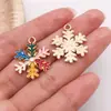 Nueva serie navideña: guirnalda de dibujos animados, renos, copos de nieve y bastones de caramelo, colgantes de aleación con gota de aceite, accesorios para joyería DIY