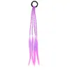Cross Border Cute Girl Colorful Wig Hair Cord Princess Twisted Braid Elastic Hair Band Ponytail Fashion Children Hair Accessories