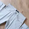 Jeans de Tencel Ultrafino Novo Verão 2023 Masculino Lavado Macio Azul Claro Stretch Reto Calça Jeans