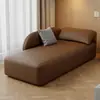 Sofá Chaise Longue para Sala de Estar, Dormitorio, Hotel Pequeño o Casa de Huéspedes; Sofá Perezoso que se puede usar tanto para recostarse como para dormir; Sofá individual de madera
