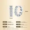 Aretes de Plata 925 con Moissanita Cuadrada, Aretes de Gama Alta Estilo Ins, Moissanita Transfronteriza Europea y Americana en Stock
