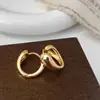 Colección de Pendientes Dorados de Estilo Coreano, Sencillos, Exquisitos, de Lujo Ligero, Gama Alta, Diseño de Nicho a la Moda, Pendientes Versátiles para el Trabajo y el Uso Diario