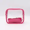 Bolsa de Ombro Colorida com Zíper Impermeável Bolsa de Armazenamento Transparente em PVC para Mulheres Bolsa Transparente Portátil para Uso Externo