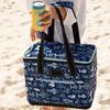 Muestra de Fábrica Personalizada con Rayas Grandes Bolsa Térmica Exterior Eva Fondo Duro Bolso de Mano Bolsa de Hielo para Almacenamiento en Frío