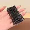 Grampos de Cabelo Pretos Sem Costura para Fixação Lateral, Pequenos Grampos de Aço para Franja e Penteado