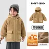 Top de invierno para niños estilo Europa del Este, acolchado de algodón y forro polar, prenda exterior gruesa, nuevo estilo 2026 ropa para niños, ropa para bebés, ropa de invierno