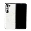 Nova capa de celular dobrável estilo Chanel em couro texturizado para Samsung Z Folder 5, tendência Z folder 4/3