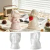 Molde de ángel de Navidad de silicona Zongbo, molde de silicona para hacer figuras de ángeles con corazones, molde para velas de aromaterapia y yeso DIY