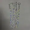 Corrente Longa para Celular Multicor Cristal Super Brilhante Contas de Uva Corrente Diagonal para Pendurar Capa de Celular Bolsa Lanyard Longo Pode Ser Carregado nas Costas