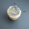 Decoración de cupcakes de acrílico con estampado a color de flores para graduación, estilo transfronterizo, para fiestas de graduación