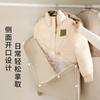 Chaqueta de plumas compresible con ventana transparente de satén Abrigo de cachemira Abrigo de lana Bolsa de almacenamiento Cubierta antipolvo Ropa de armario