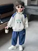 Conjunto de Primavera y Otoño para Niños 2026 Nuevo Conjunto Deportivo Casual de Dos Piezas para Niños Ropa de Moda para Niños Pequeños