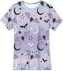 Camiseta de Manga Corta para Niño de Halloween Infantil Europeo y Americano Transfronterizo Maravilloso y Feliz Truco o Trato Diablo Murciélago Impresión Digital 3D