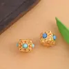Accesorios Chapados en Oro con Cuentas, Accesorios Antiguos de Oro Nepalíes para Bricolaje, Cuentas Espaciadoras Culturales y de Ocio, Accesorios para Pulseras y Cuerdas, Cuentas Espaciadoras, Cuentas Sueltas