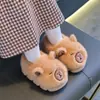 Pantuflas de Algodón Kapibala para Niños Niñas Tacón de Bolsa Invierno Hogar Interior Familia Lindos Zapatos de Algodón Hombres Invierno Felpa