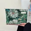 Bolsa de Cosméticos de Flor Estilo Óleo, Bolso de Mano Simple Portátil, Bolso Casual para Teléfono Móvil al Caminar, Bolso de Mano, Estuche para Lápices de Alto Valor