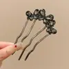 Pasador en forma de U para mujer, Herramienta perezosa para peinar el cabello, Elegante pasador para moño, Peine para la parte posterior de la cabeza, Pasador de alta gama, Accesorio para el cabello