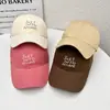 Boné de Baseball Bordado com Letra Estilo Luo Yuxiao para Mulheres, Proteção Solar de Primavera e Verão, Versátil, Emagrecimento Facial, Aba Macia