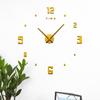 Reloj Acrílico Silencioso Estilo Lujo Ligero Creativo Decoración Sala de Estar Dormitorio Reloj Adhesivo de Pared Reloj Espejo Simple y Moderno