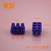 B6-302015 Morado Suave Doble Fila 6 Columnas Bloques de Construcción de Pegamento Suave Accesorios de Bloques de Construcción Bloques de Construcción Octogonales Bloques de Construcción Universales