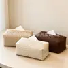 Caja de Pañuelos para Sala de Estar Hogareña Estilo Retro de Gama Alta Caja de Pañuelos para Escritorio de Mesa de Café de Lujo Ligero para Dormitorio