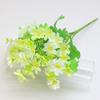 Atacado Simulação Margarida Flor Falsa 28 Orquídea Saltitante Crisântemo Casamento Decoração de Casa Arranjo de Flores Exibição Planta Verde Buquê de Seda Plástica