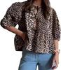 AliExpress Amazon 2024 Nova Camisa Transfronteiriça Europeia e Americana Doce Casual com Alça Gola Redonda Manga Bufante Versátil