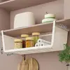 Estante Organizador de Almacenamiento para Cocina, Cesta Colgante Multicapa para Gabinetes, Estante Colgante Retráctil Multifuncional Debajo del Gabinete de Pared