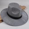 Chapéu Masculino de Aba Larga para Primavera e Verão Chapéu de Sol de Aba Reta Chapéu Fresco Protetor Solar Chapéu de Sol Chapéu de Praia Chapéu de Cowboy Chapéu para Montaria Chapéu Masculino